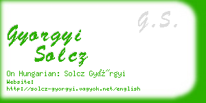 gyorgyi solcz business card